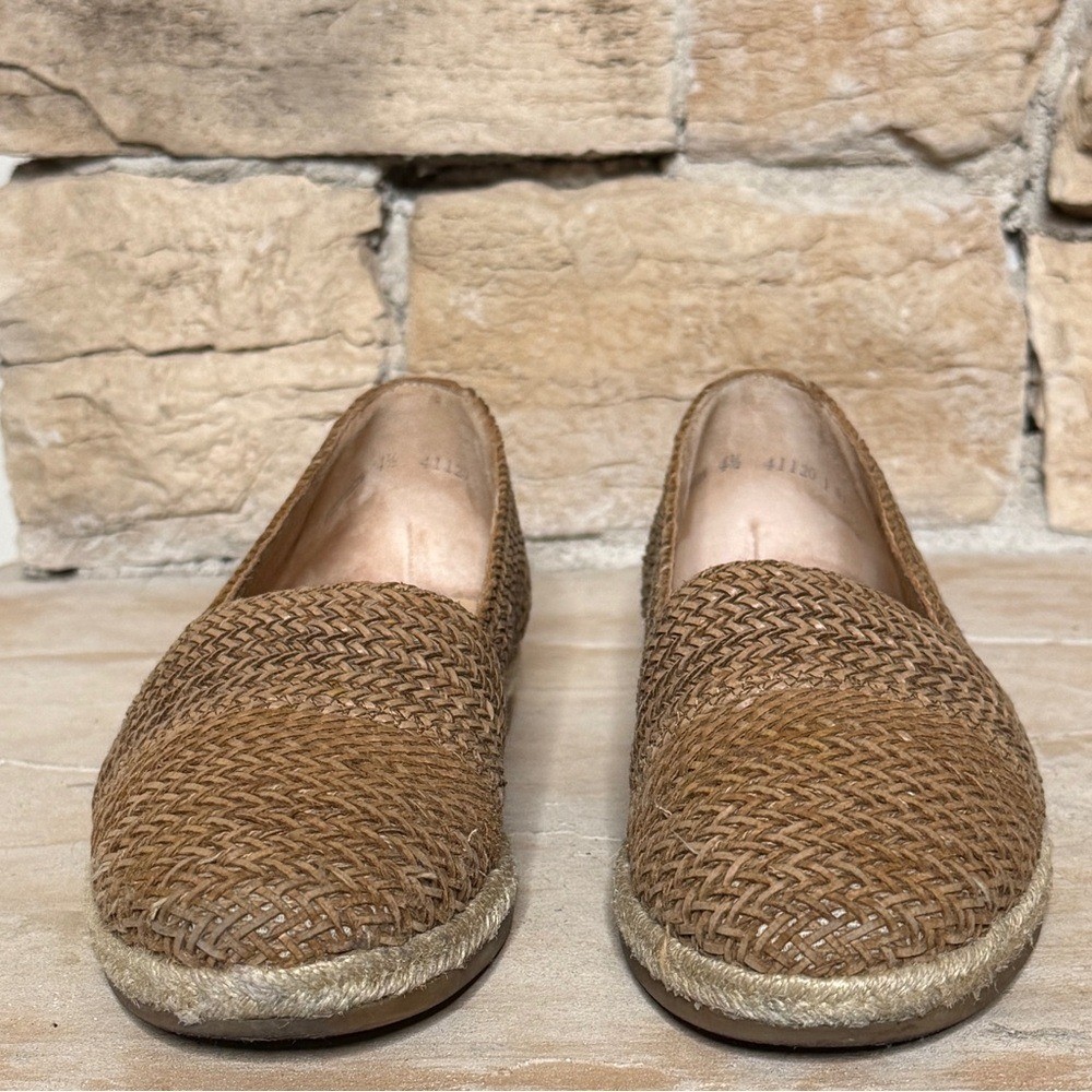 PAUL GREEN Women’s Lori Espadrille Flats In Cuoio Woven Travel Vacation Casual
