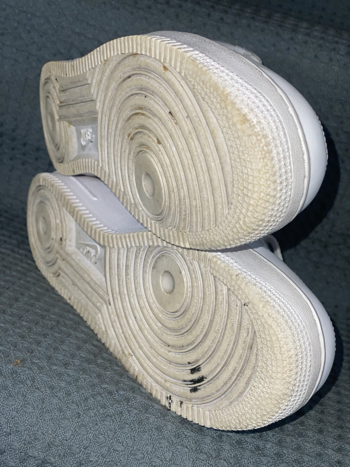 Nike Air Force 1 Triple White/White/White Low Top Lace-Up Leather Sneaker