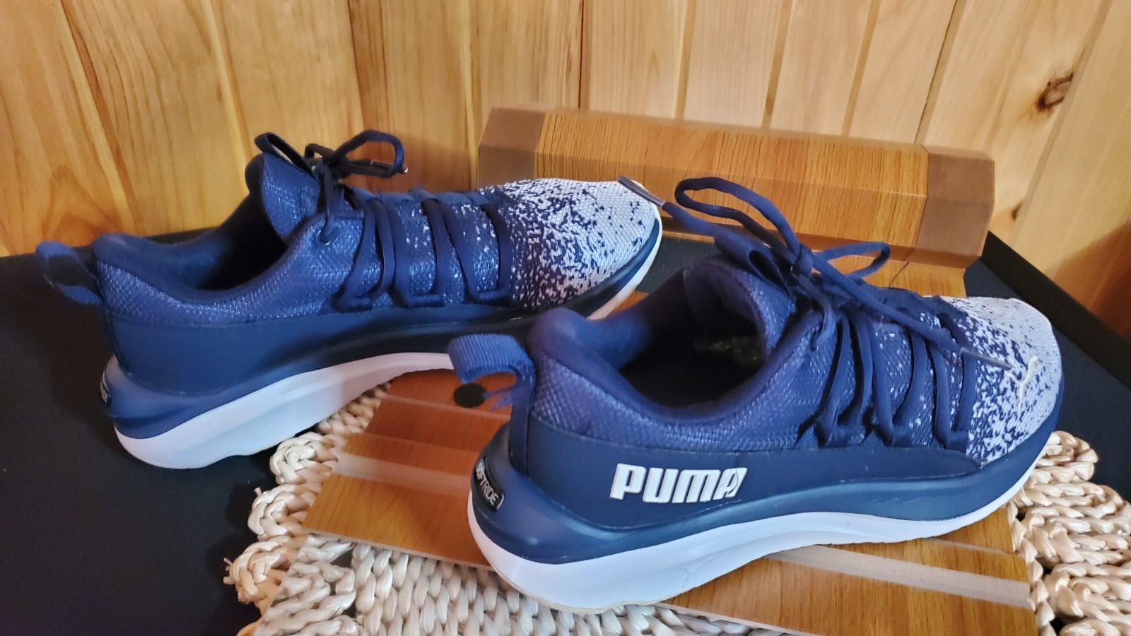 Puma Softride Blue Knit Mens Shoes Size UK5 – US6