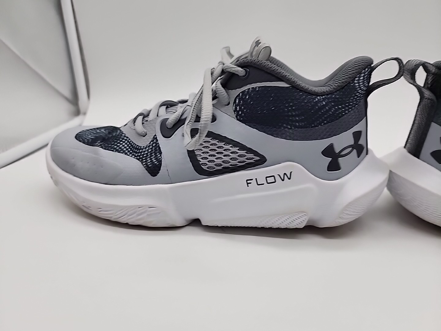 Under Armour Flow Breakthru 3 Low Mod Grey White Women’s Basketball Shoe Size 8