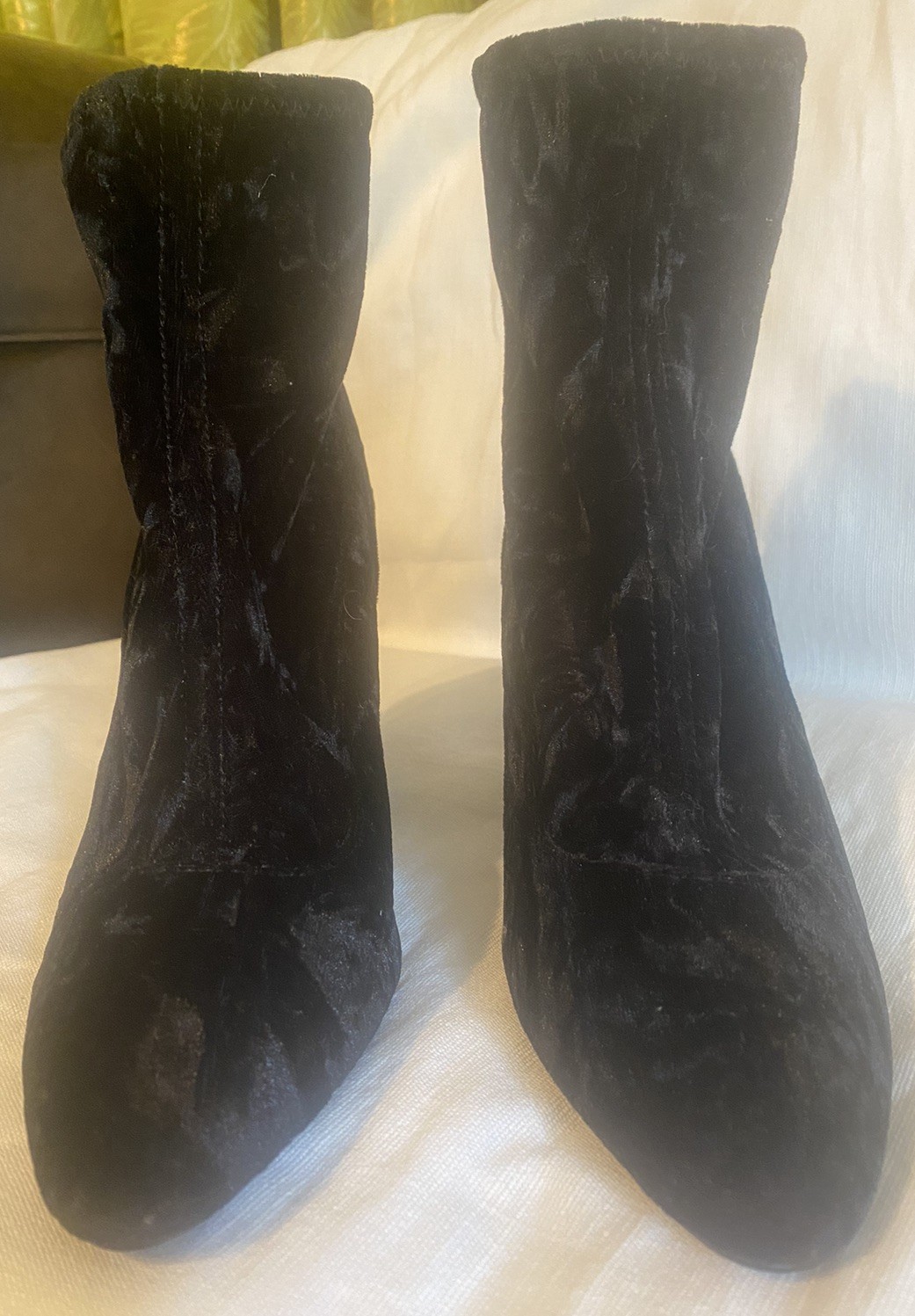 Nine West NWSTERRAO Women’s Velvet Textile Boots, Color Black , Size 10