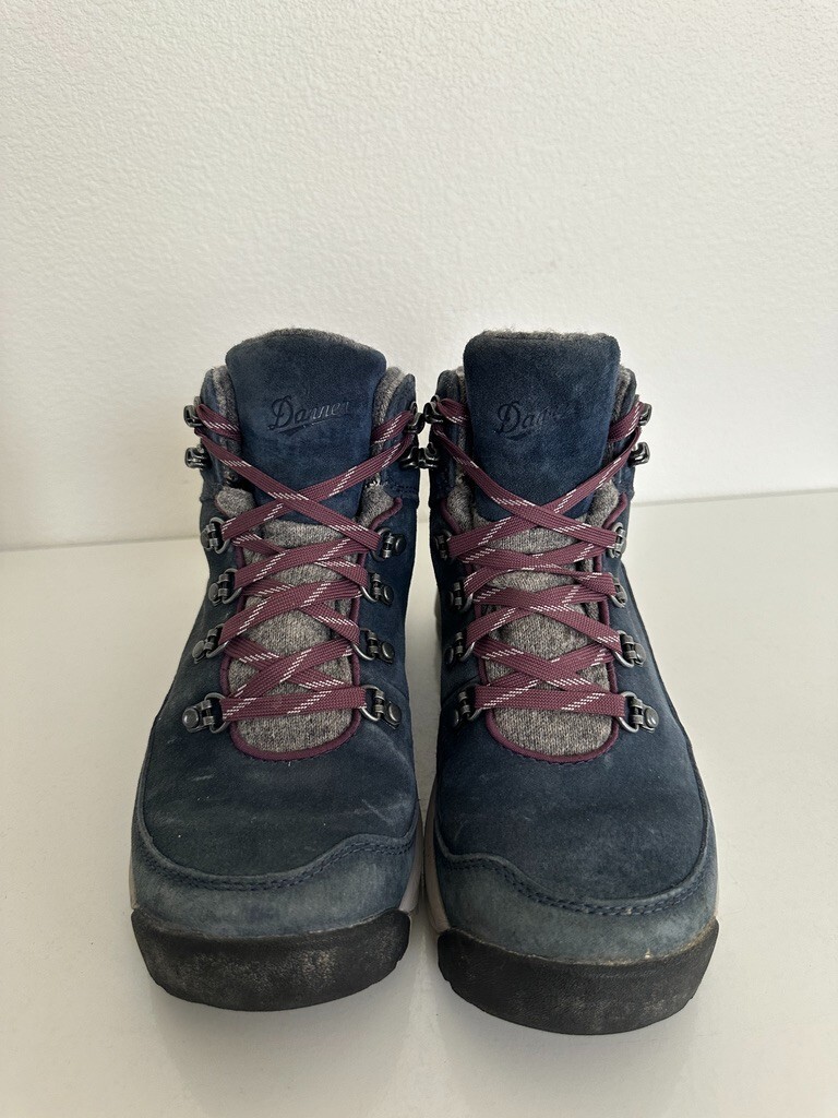 Danner Adrika Hiking Boots Wool Navy Purple Waterproof Leather Women’s 7.5 EU 38