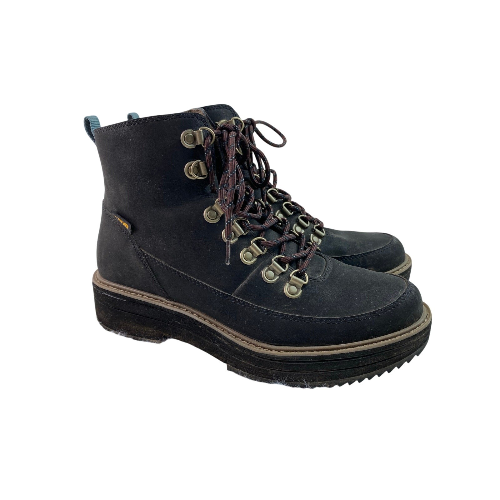 Teva 1123510 Women’s 9 Black Midform Lace Up Boots