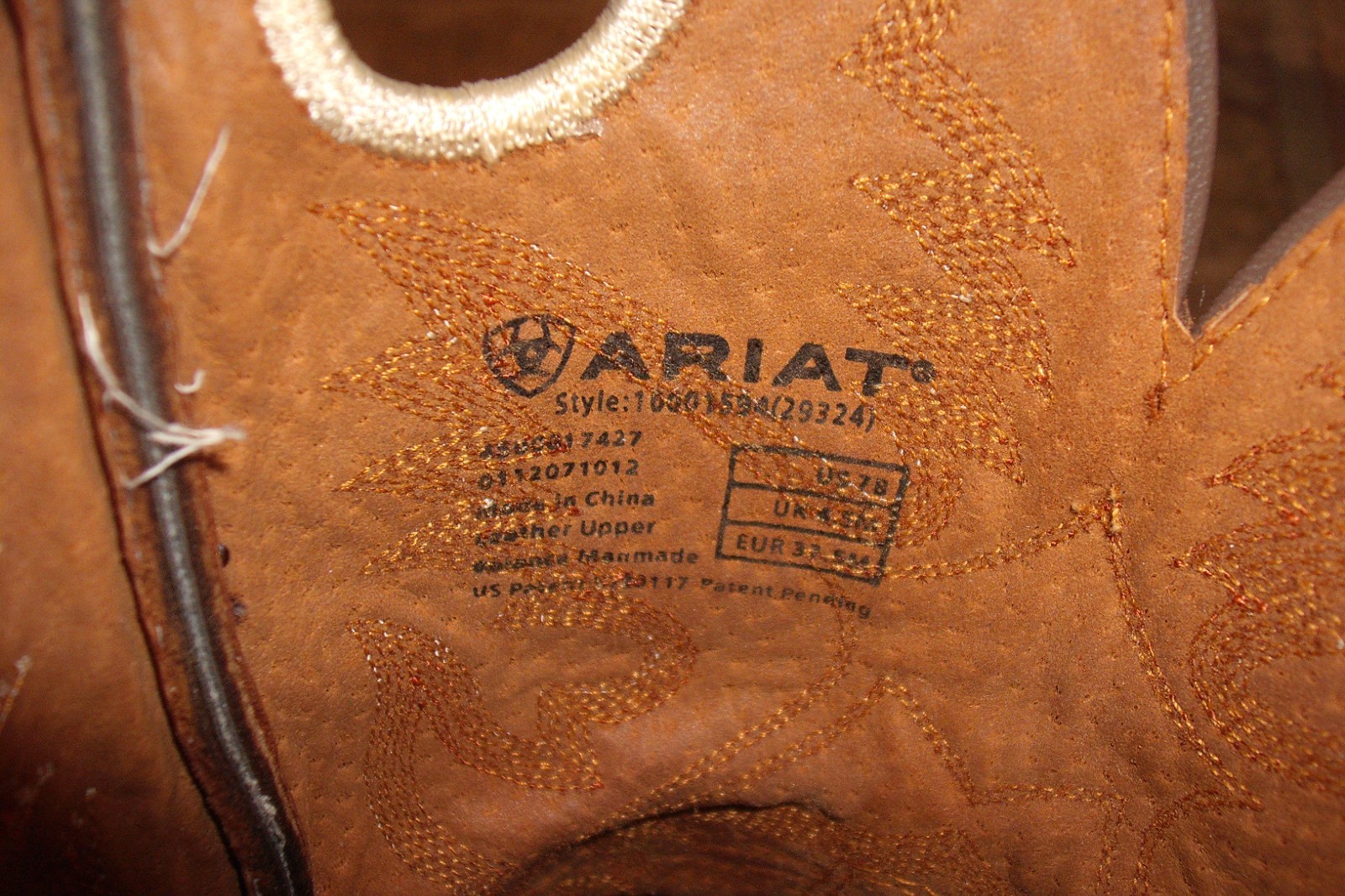 Ariat Heritage Roughstock Western Boot Women’s 7 B/10001594 Brown MSRP $160