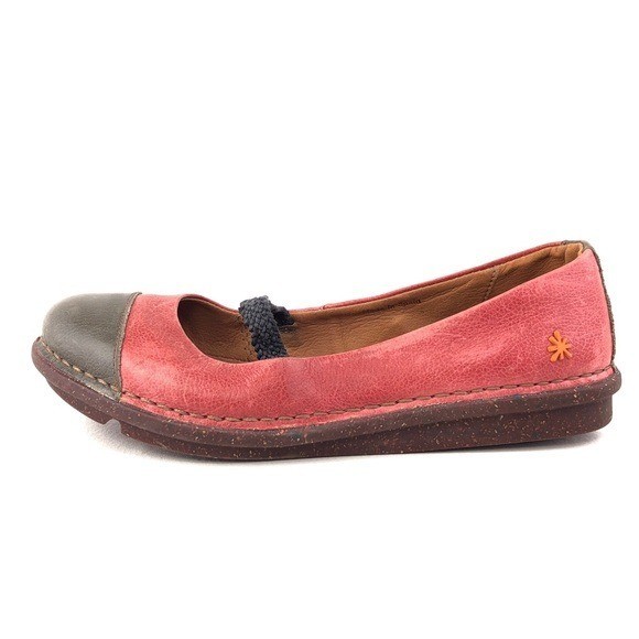 The ART Company Red Leather Mary Jane Ballerina Flat Shoes EUR 38 Womens Size 7