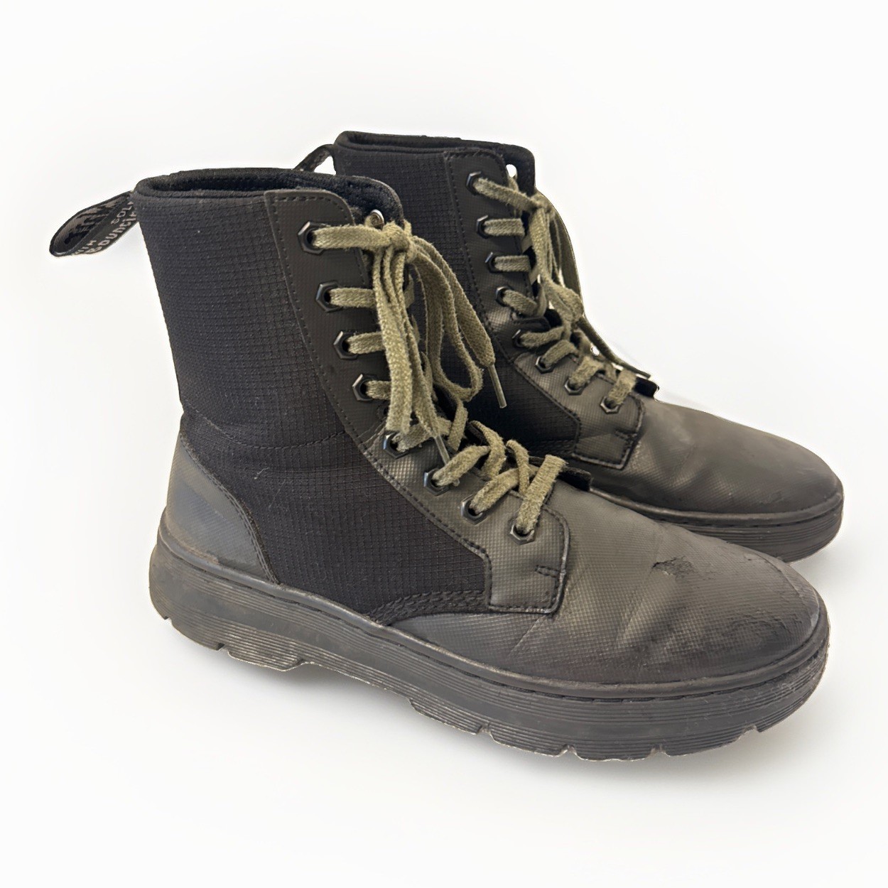 Dr. Martens Combs II 8 Eye Utility Lightweight Black Combat Boots Size M 9/W 10