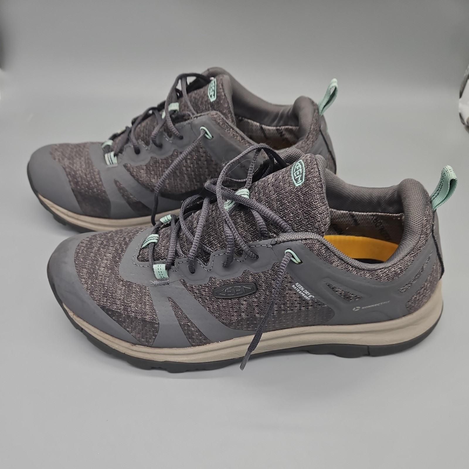 NEW Keen Terradora 2 Low Waterproof Hiking Sneaker Steel Grey/Ocean Wave Sz9.5