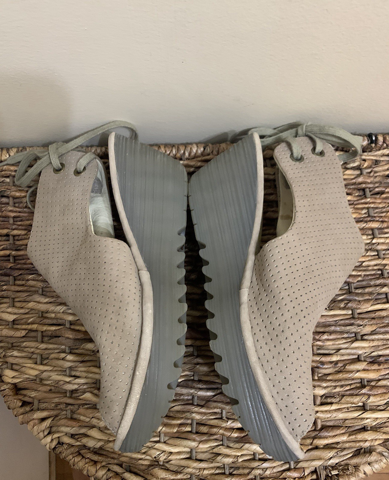 FLY LONDON YPUL WEDGE SANDAL TAUPE CUPIDO 8.5 comfort city going out preppy