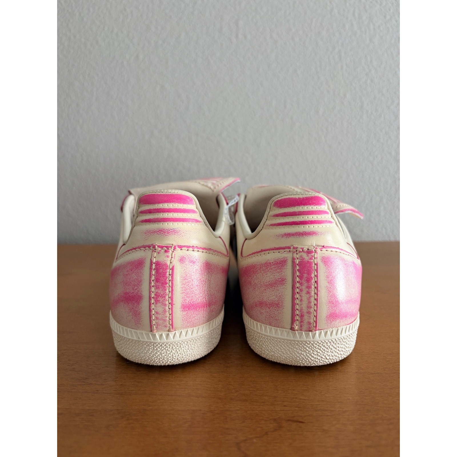 Adidas Samba LT Distressed Pack Cream/Shock Pink Womens 8 JR5998