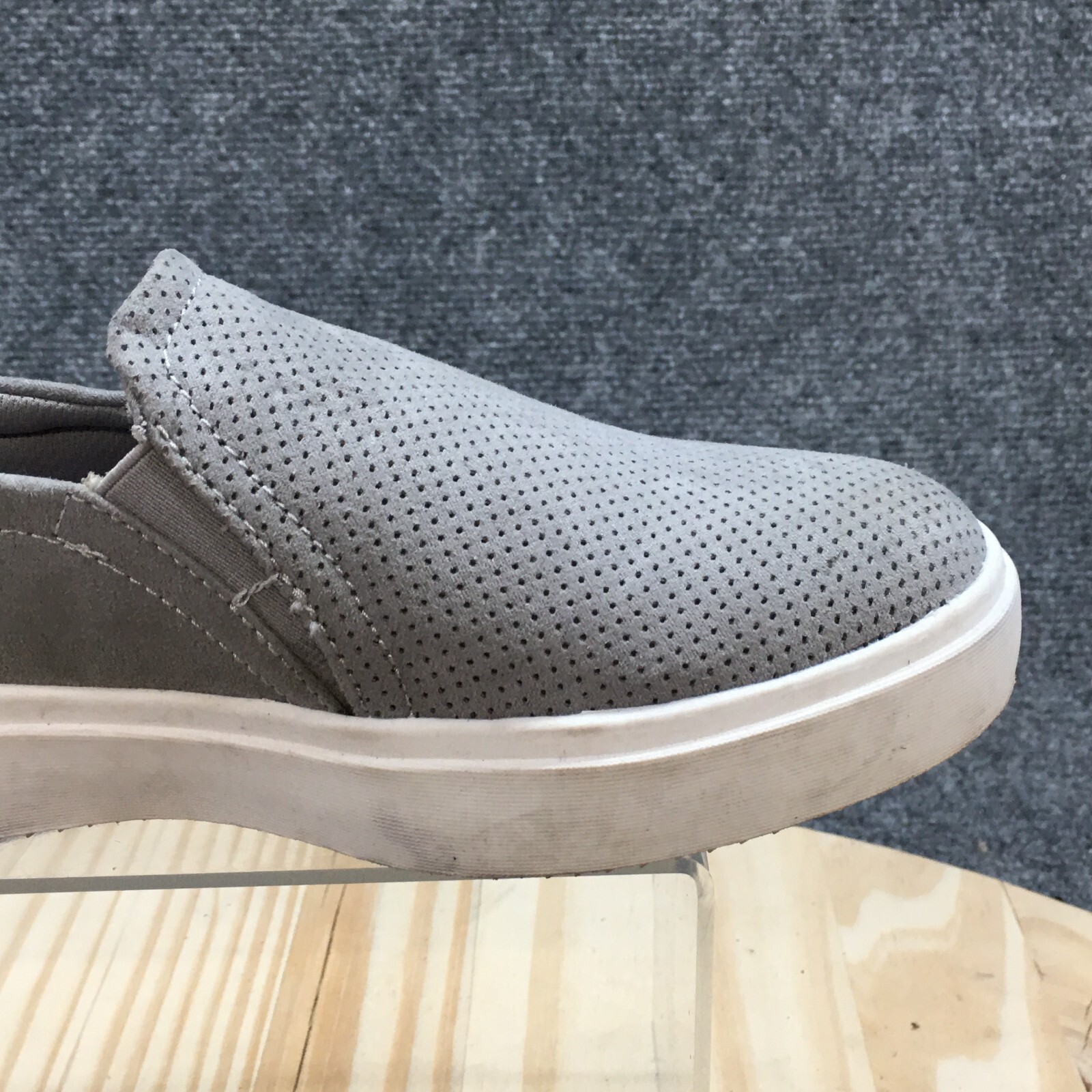 Dr. Scholls Shoes Womens 6M Wink Slip On Sneakers Gray Fabric Casual Comfort Low