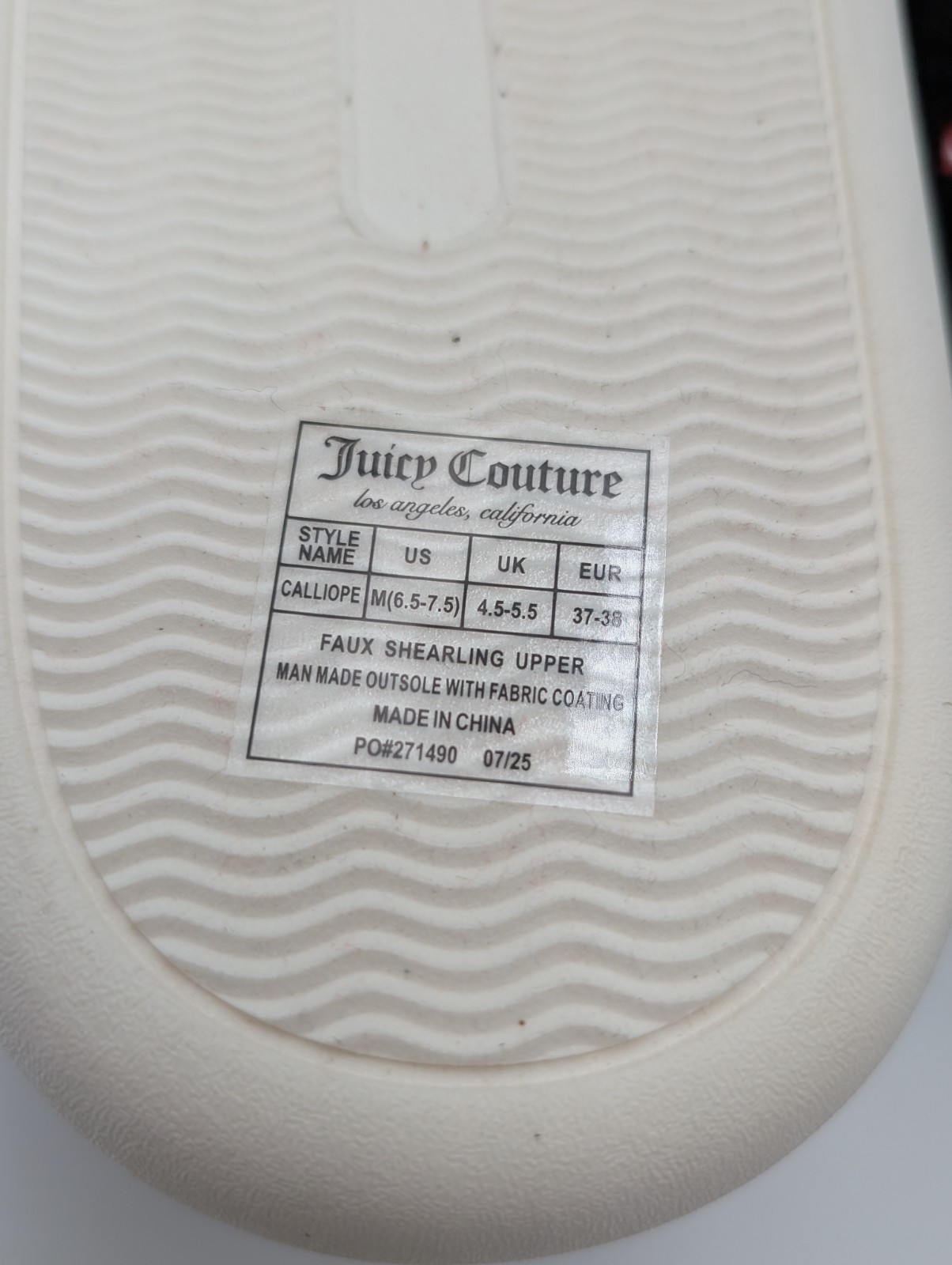 Juicy Couture Women’s JC-CALLIOPE Cherry Print Slip-On Slippers Size M 6.5 7