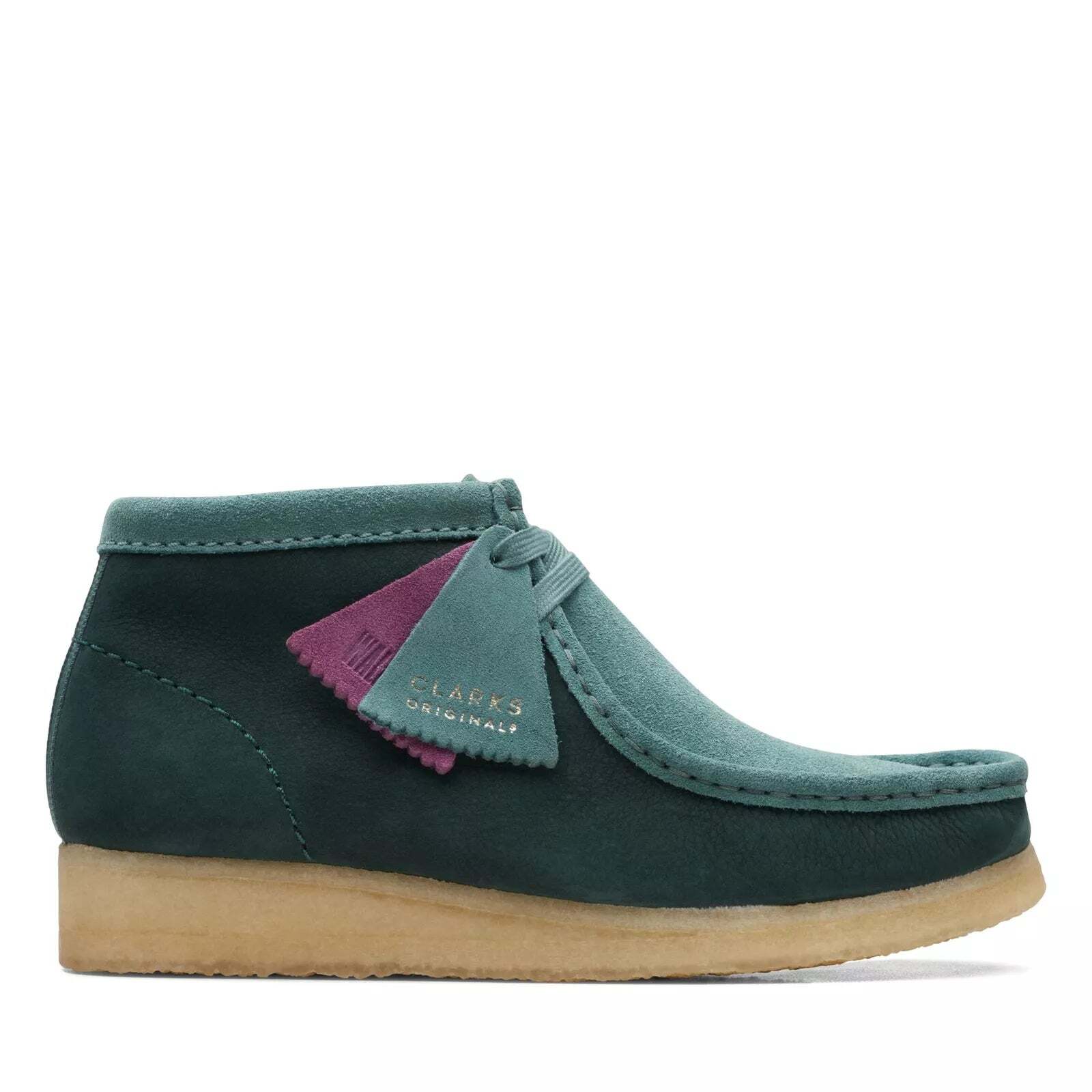 [26167942] Womens CLARKS WALLABEE BOOT – TEAL COMBI