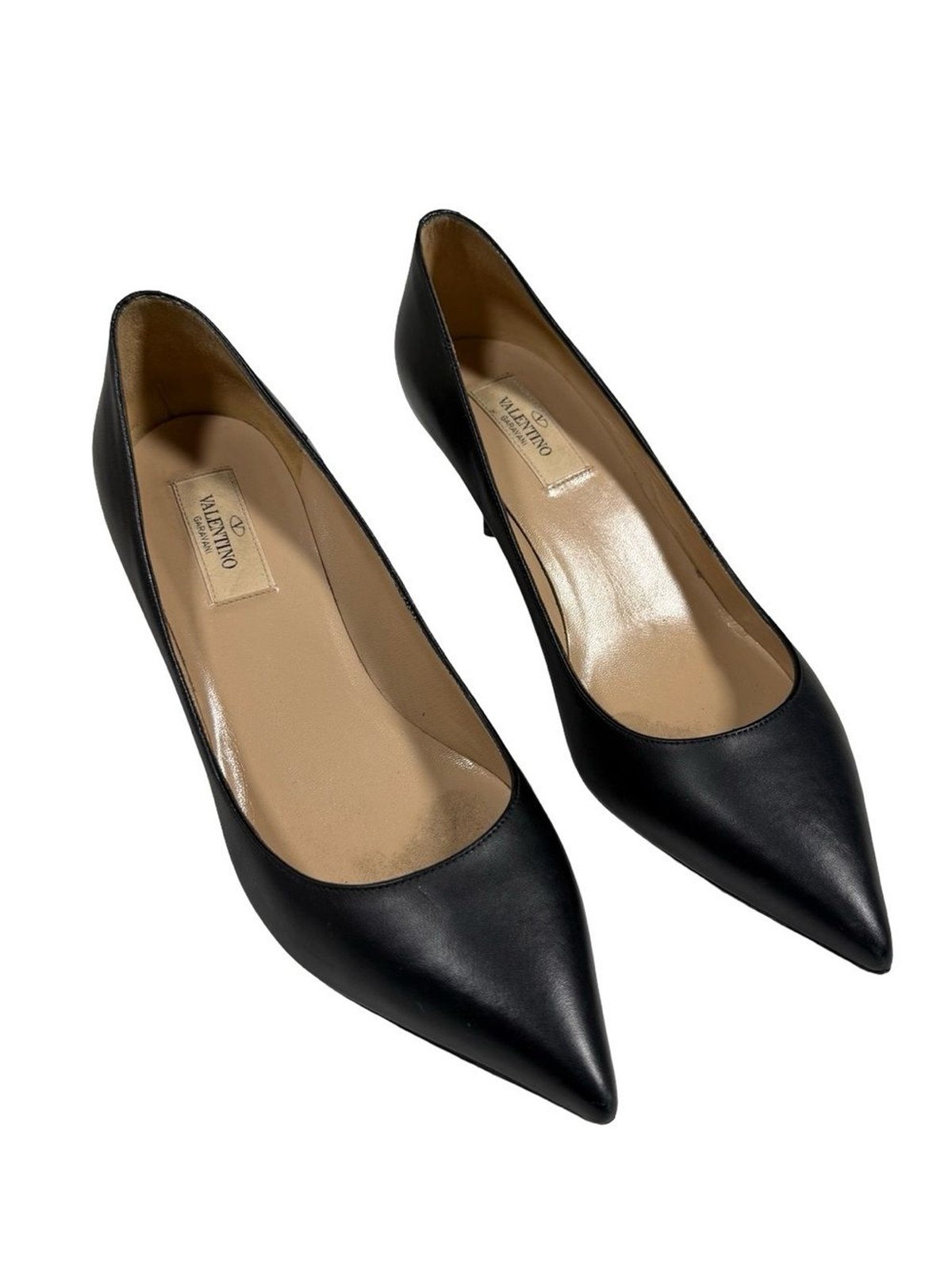 Valentino Black Stud Pointed Toe Heels US 9 EU 39 Classic Minimal Designer Pumps