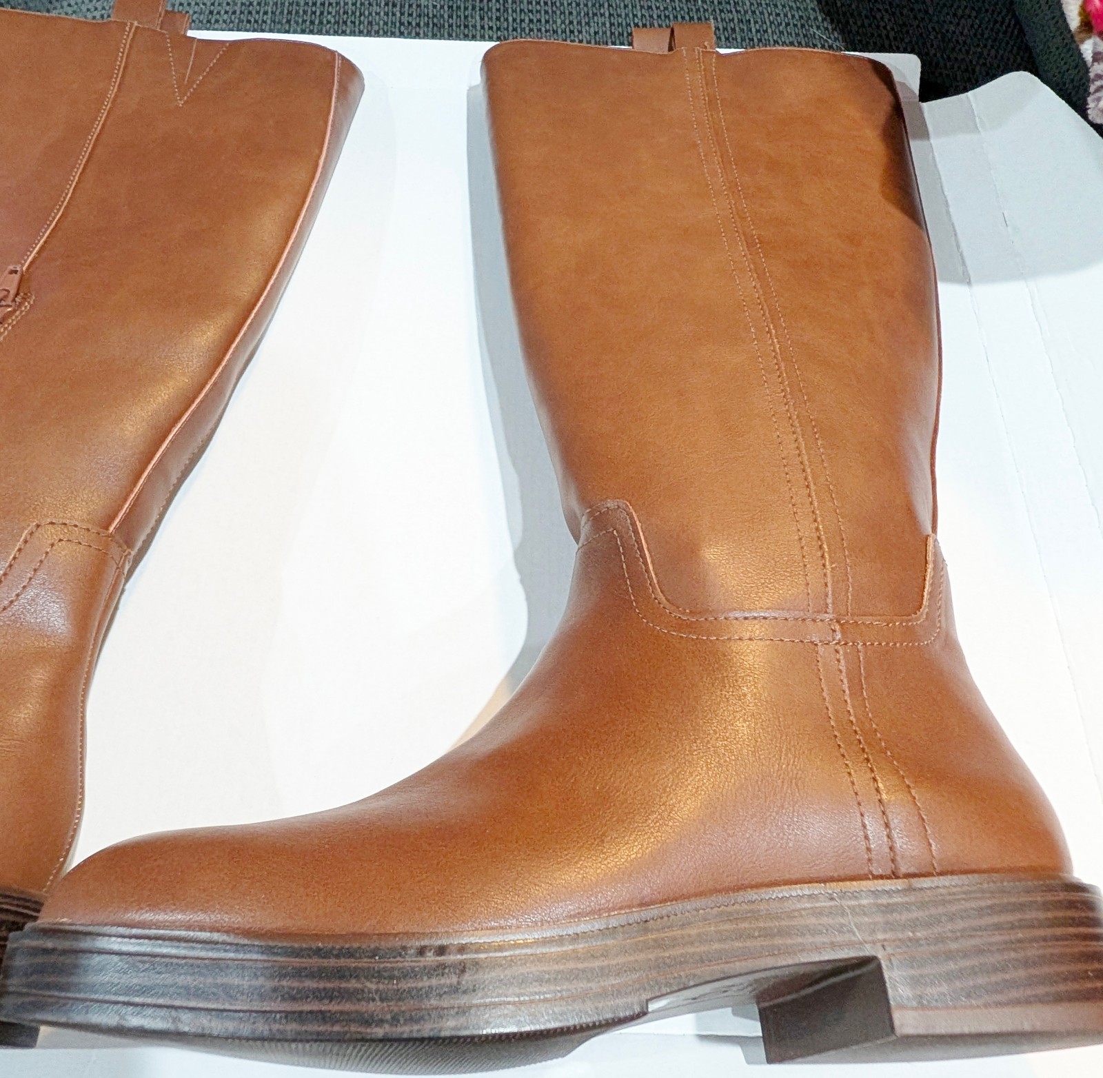 DV Dolce Vita Jernie Wide Calf Tall Riding Boots Tan Smooth 10M MSRP $99 Size 10