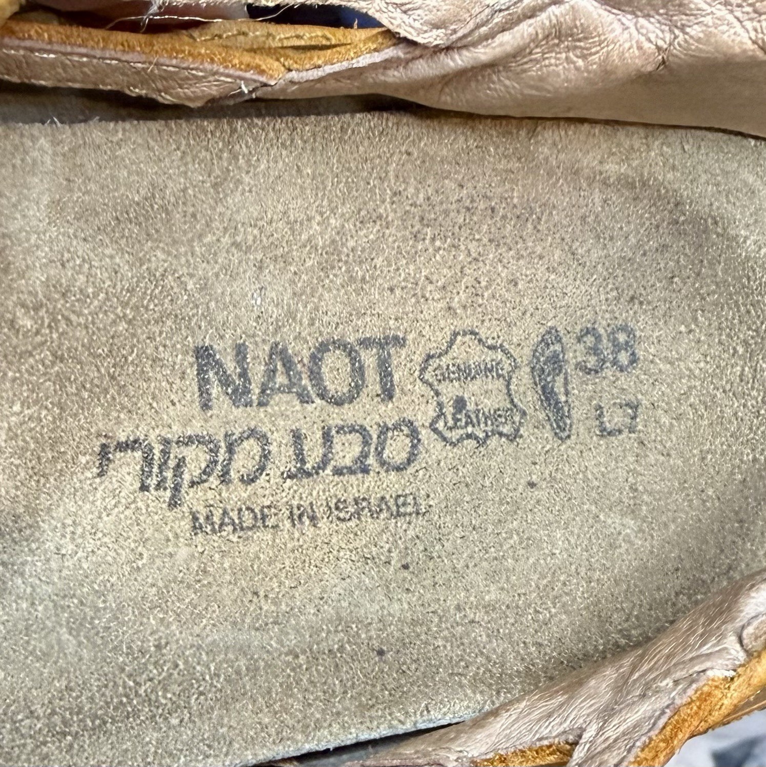 Naot Leather Lace-Up Gladiator Comfort Sandals Camel Tan EU 38 US 7.5