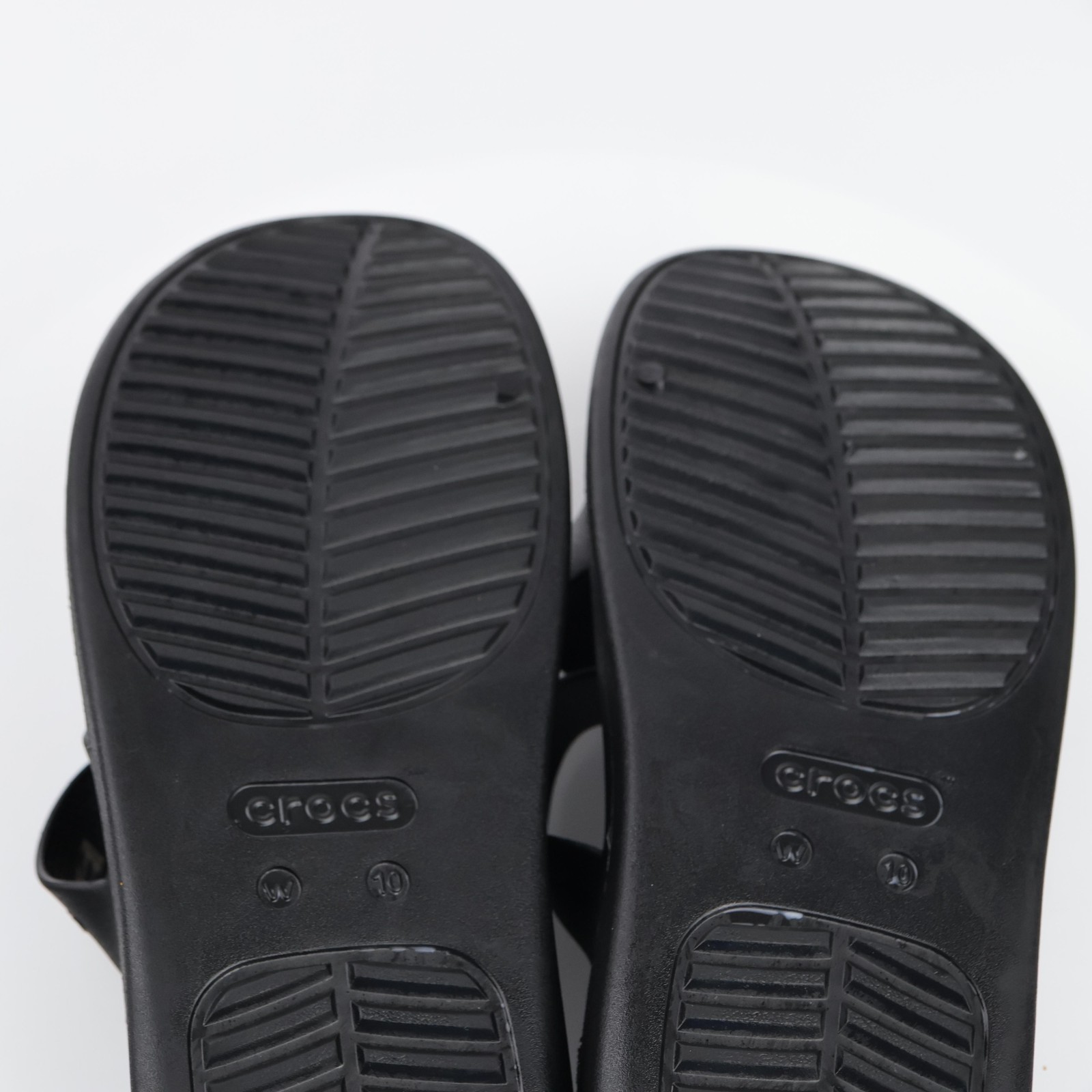 Crocs Womens Getaway Strappy Sandal Size 10 Black Slide Comfort Beach Pool Shoes