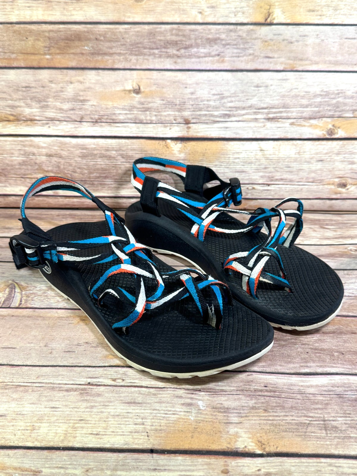 Chaco Z/Cloud X2 Sport Womens Hiking Water Sandals Teal Orange Black 11