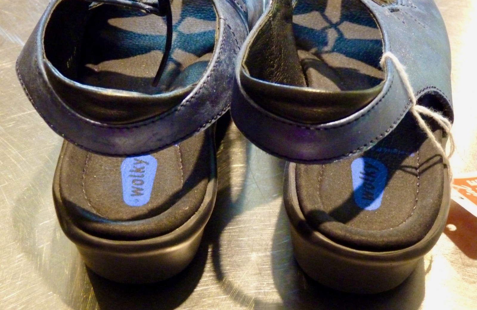 WOLKY Blue Metallic Arena Wedge Sandal EUR 41 US 10.5 $175 NWT!