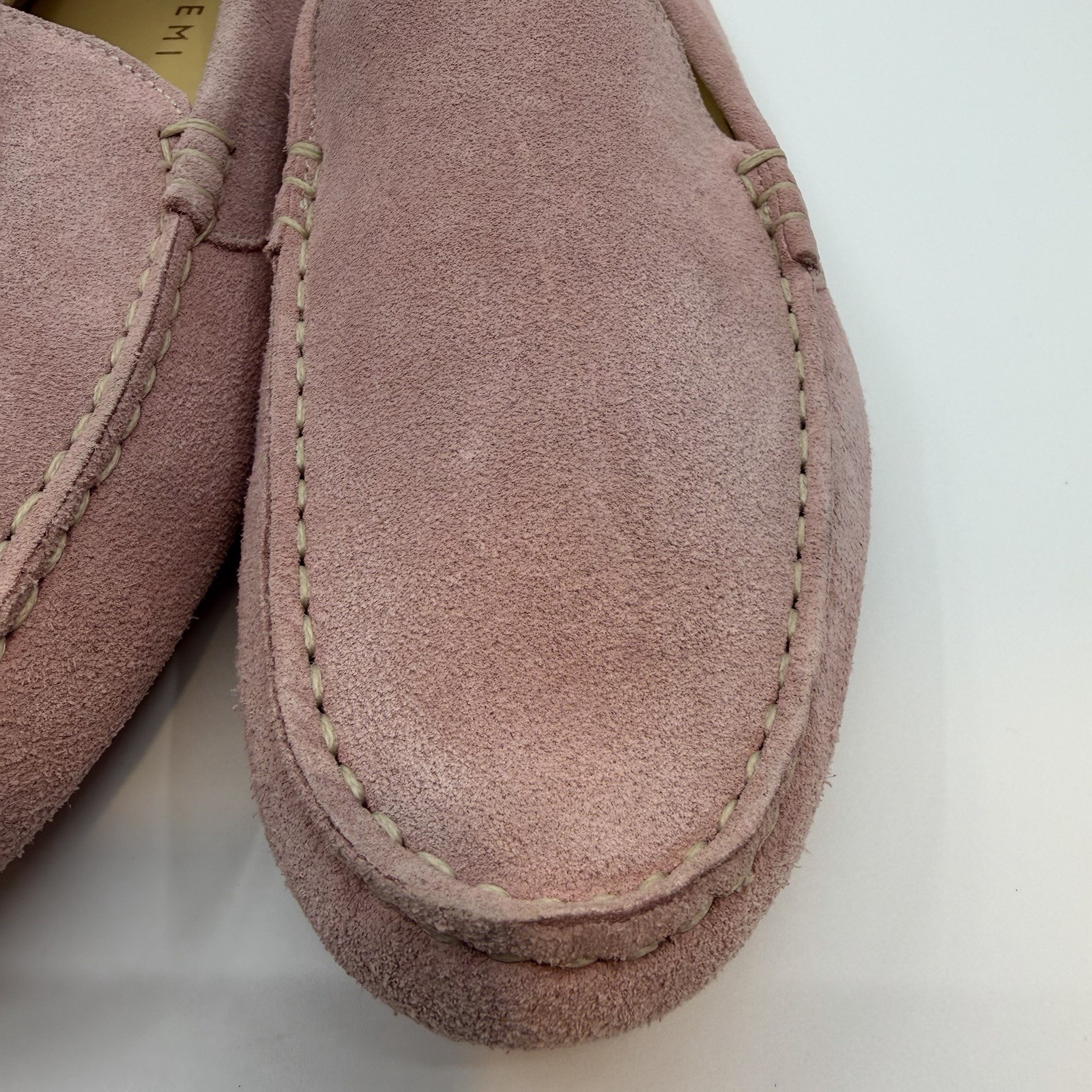 M Gemi The Felize Italy Suede Moccasins Pale Blush Women’s 39.5 / 8.5W Or 9N
