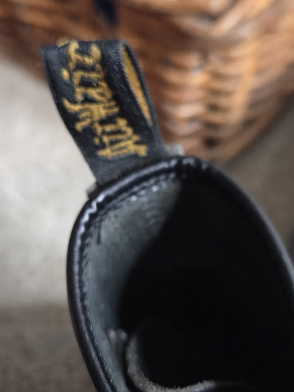 Dr. Martens 1460 Pascal Virginia Black Leather Combat Boots for Women, Size US 8