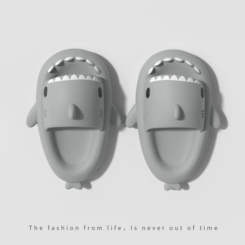 New Summer Shark Slippers Women Slides Men Flip Flops Home Anti-Skid Flat Shoes