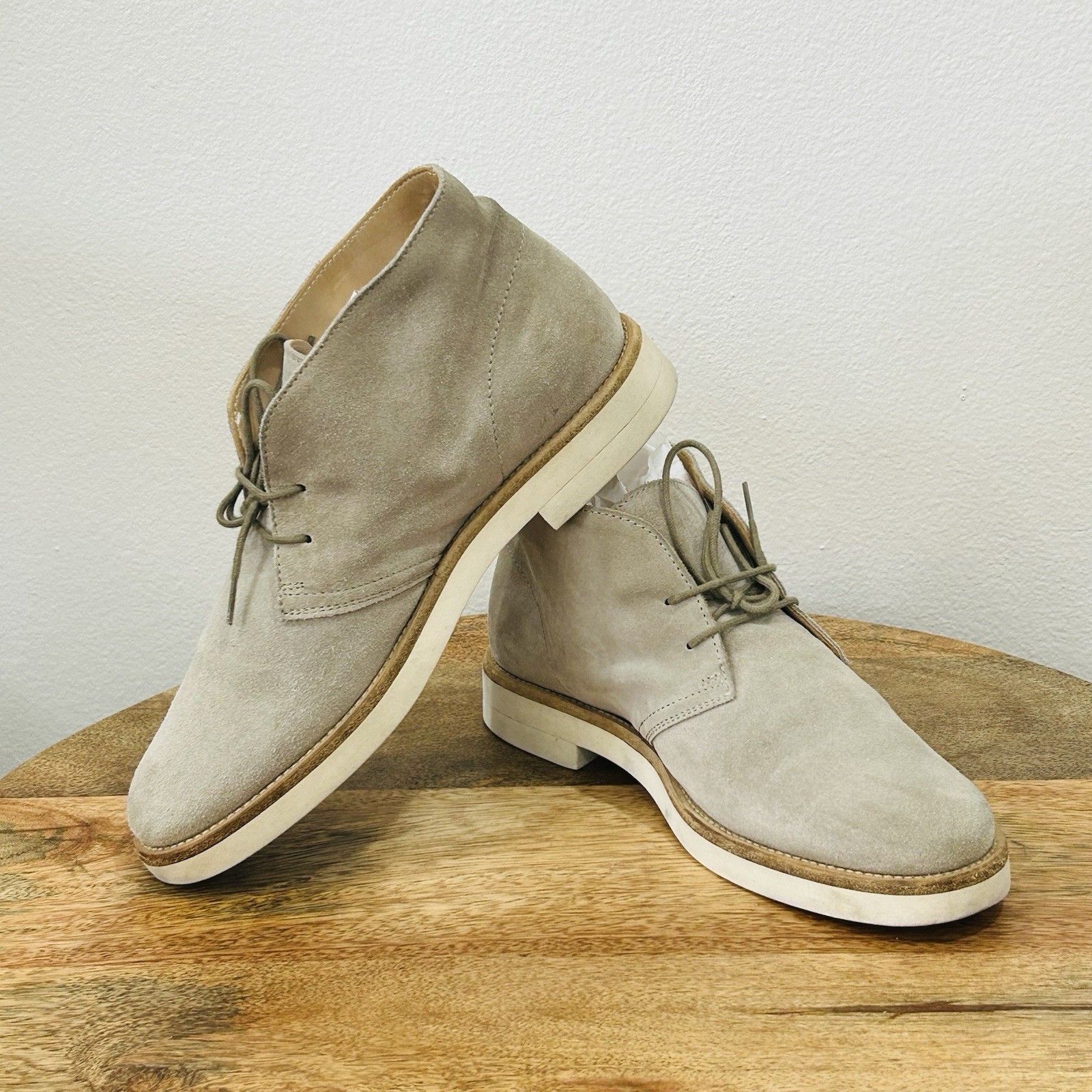 Woman by Common Projects Light Gray Suede Leather Chukka boots Size 38 US 8