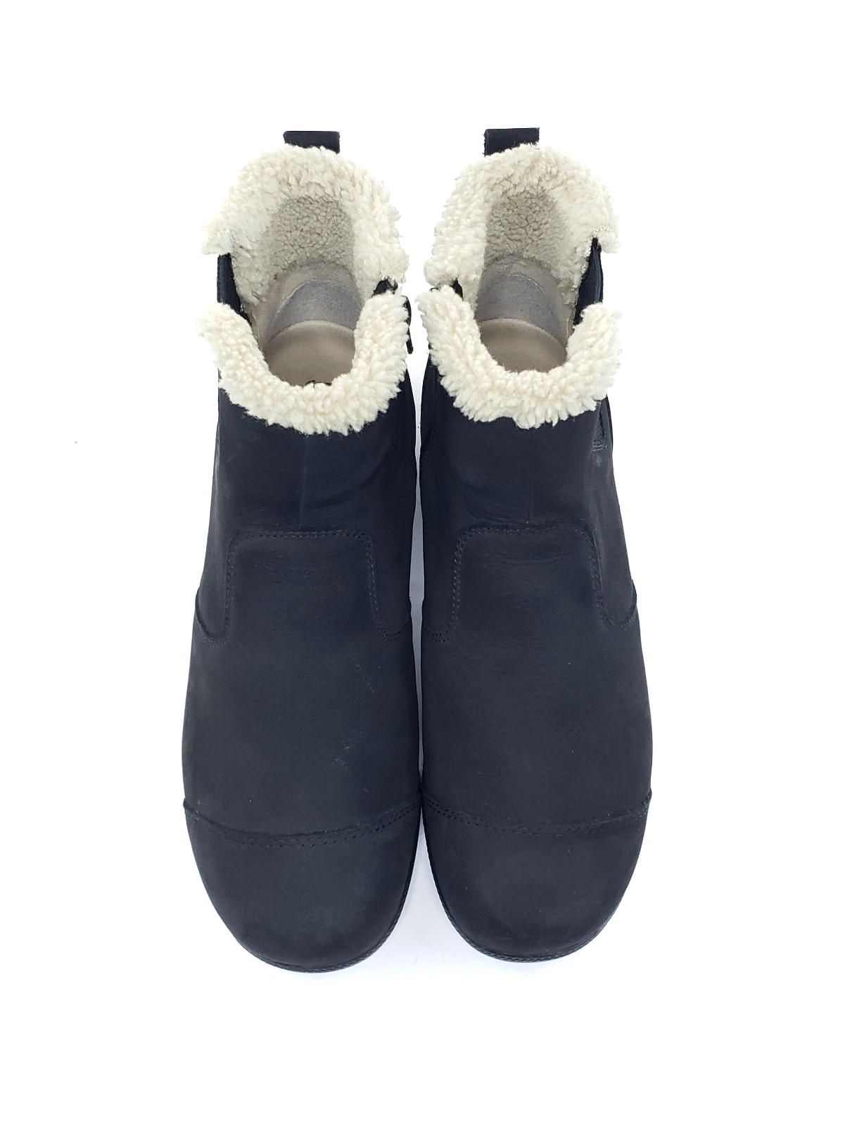 Drew Jayla Womens Boots Black Leather Shearling Lined Comfort Ankle Size 8.5 W