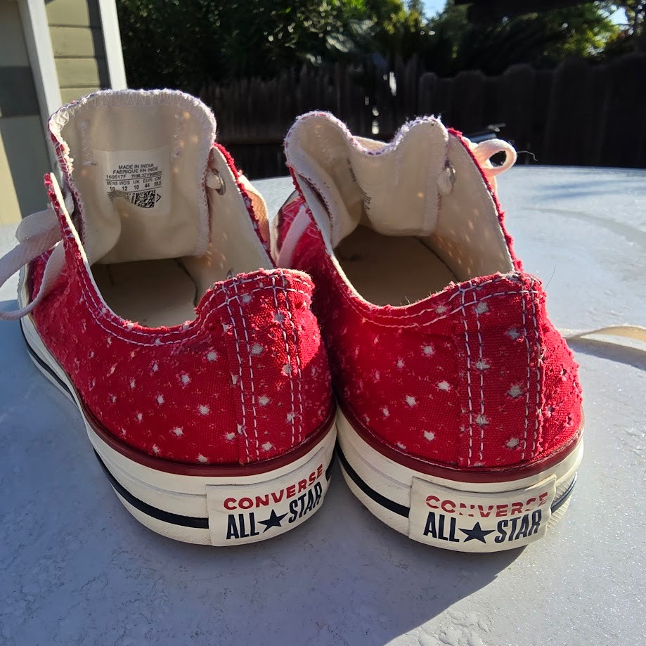 Converse Shoes Size M 10 W 12 Unisex CT All Star Ox 160517F Red Running Sneakers