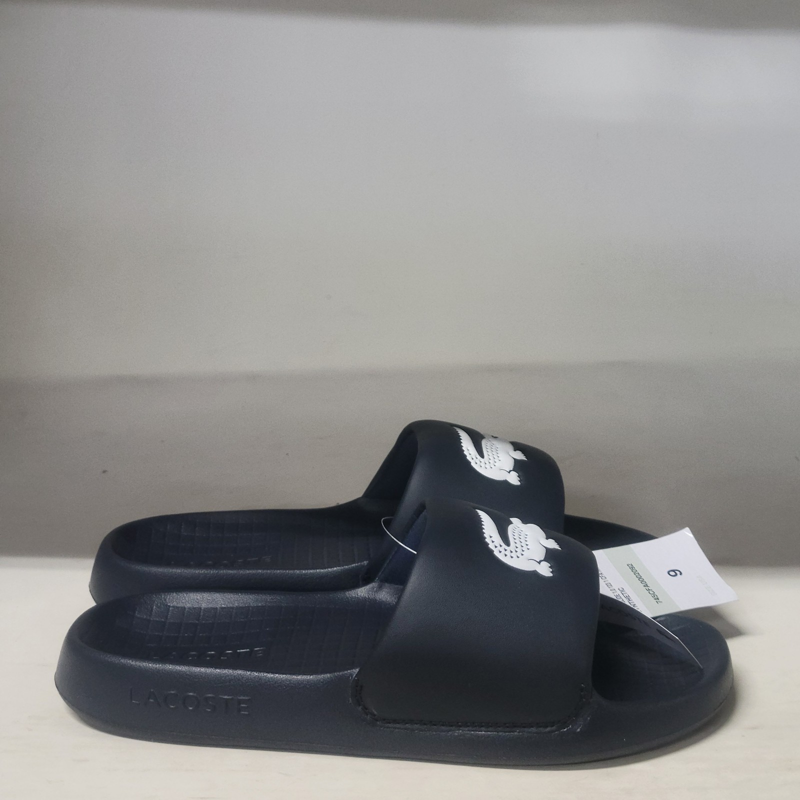 Lacoste Serve Slide 1.0 Sandal Navy Women’s Size 9M
