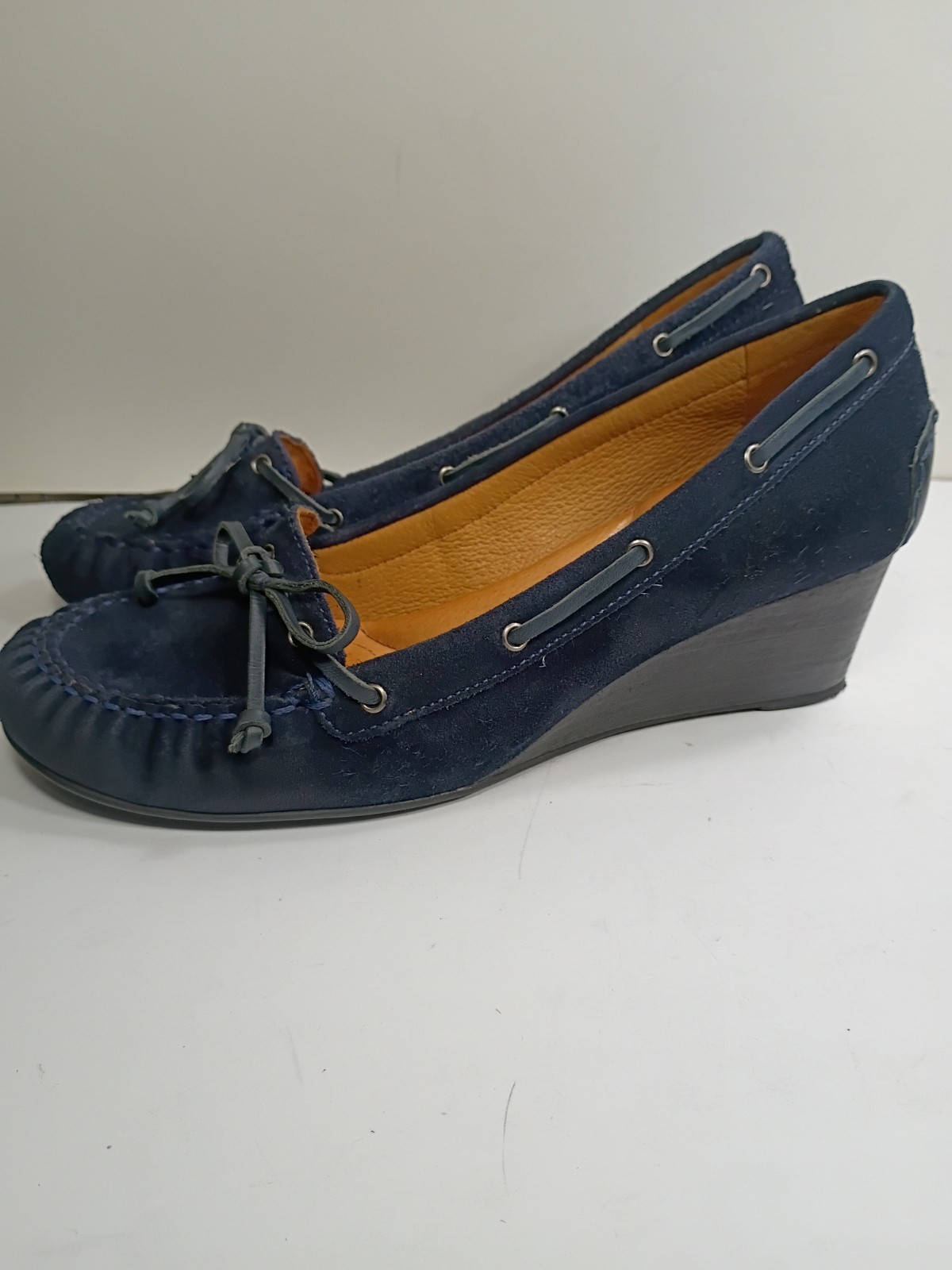 Nurture by Lamaze Leather Dover wedges size 11M Navy blue