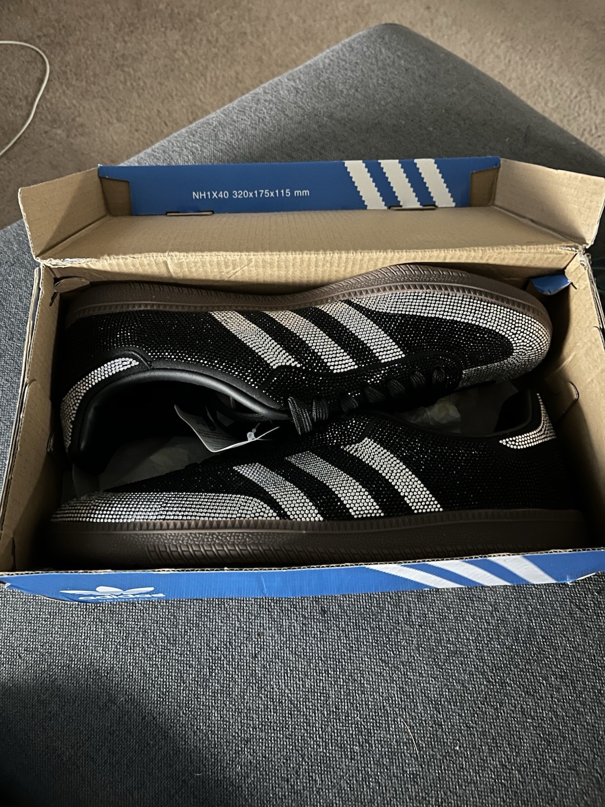 adidas Samba OG W IH9052 Black Silver Rhinestone Women’s Sneakers