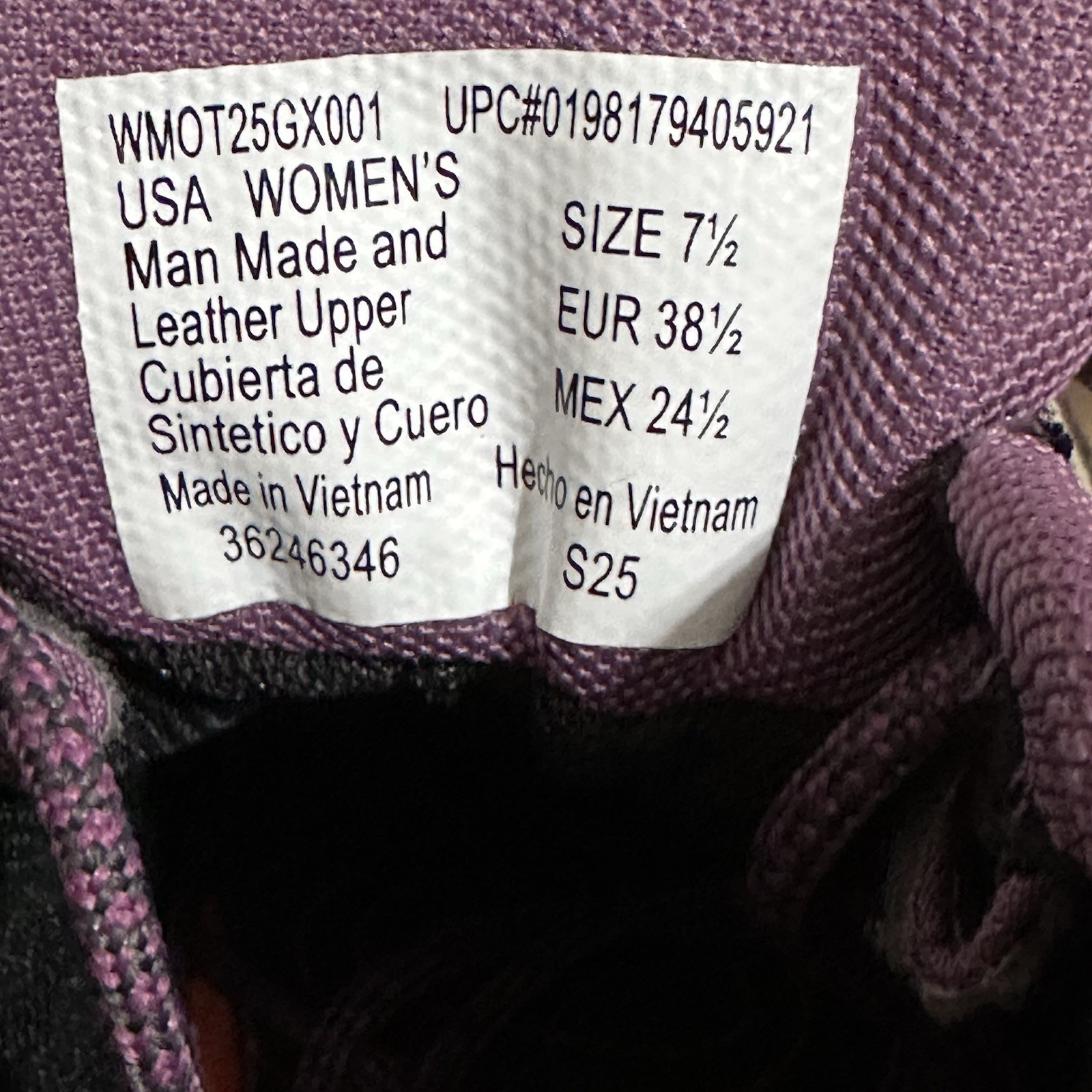 Ozark Trail Women’s Beige Leather Waterproof Hiker Hiking Shoes Size 7.5 NIB