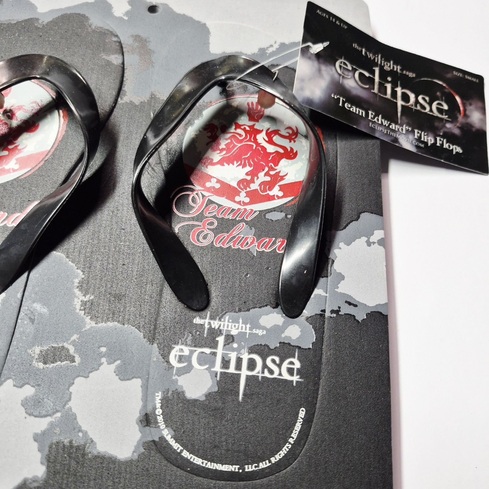 NECA Twilight Saga Eclipse Team Edward Flip Flops New With Tags 2010 Small 5/6