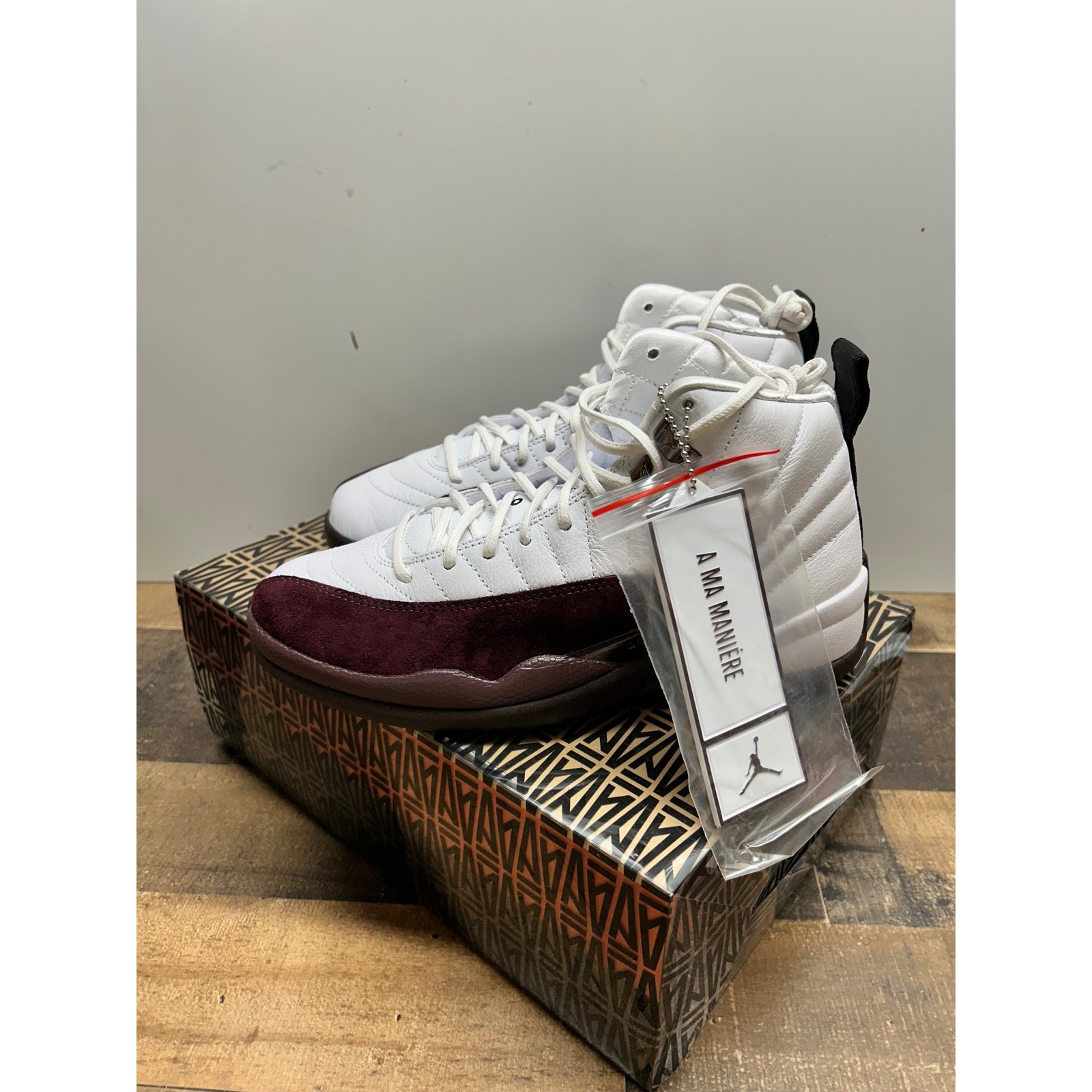 Jordan 12 Retro SP A Ma Maniére Burgundy Crush White DV0702 110 Women 8.5 Men 7