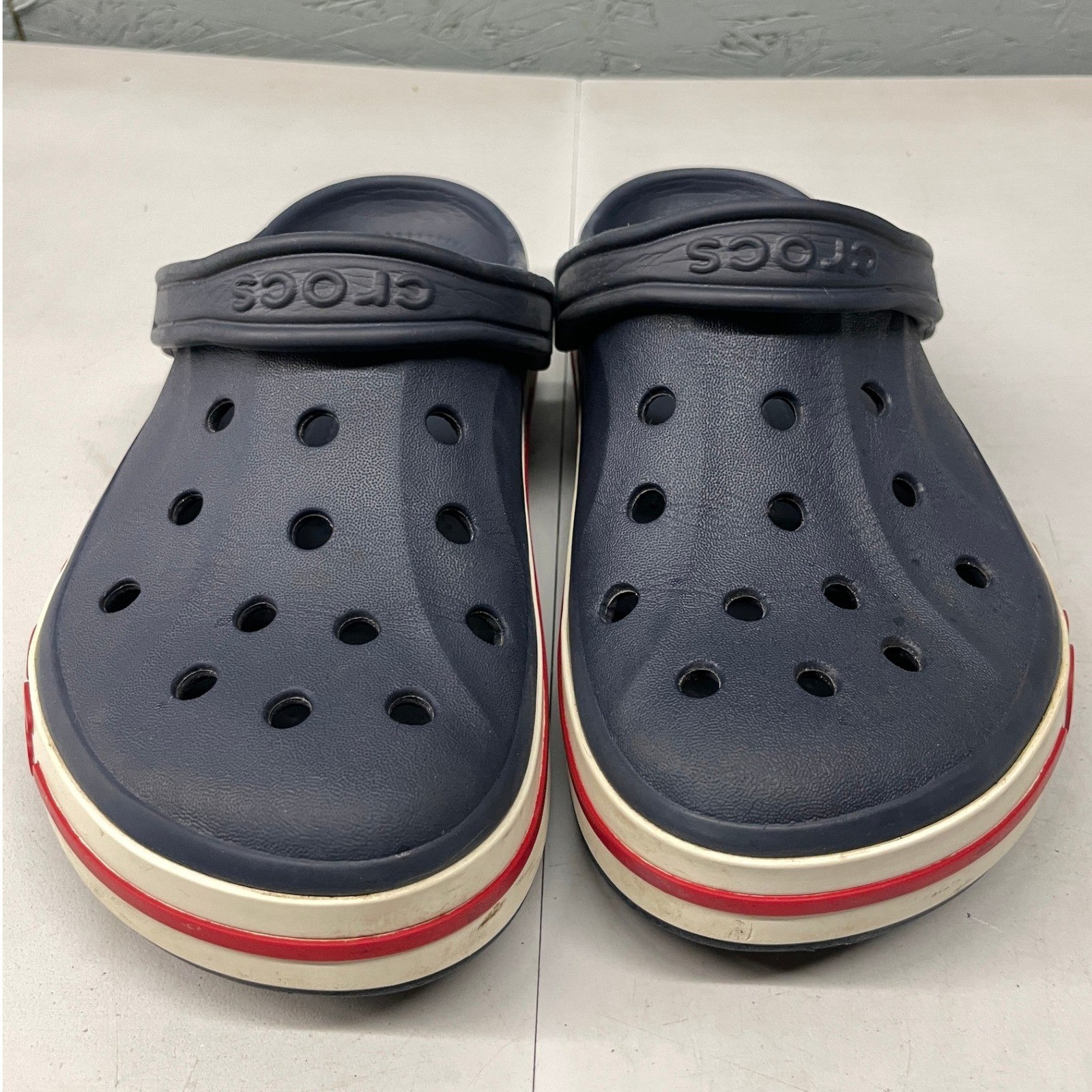 Crocs Clogs Bayaband Womens Size 8 Navy Blue Sporty Comfort Slip On Water Shoes