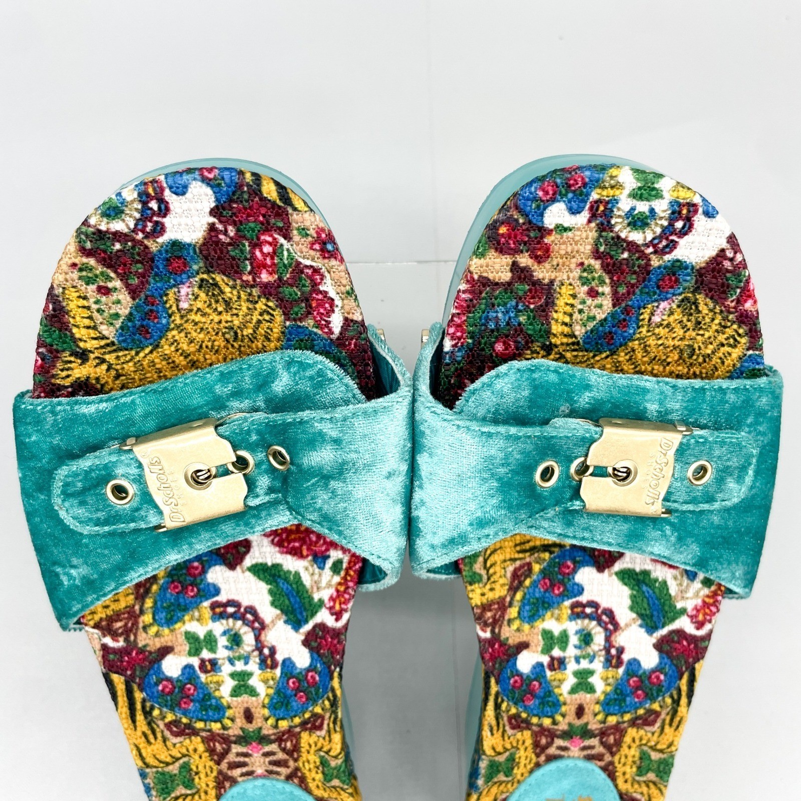 Dr. Scholls Iris Apfel Original Too Womens 7 Slide Sandals Tiger Velvet Platform