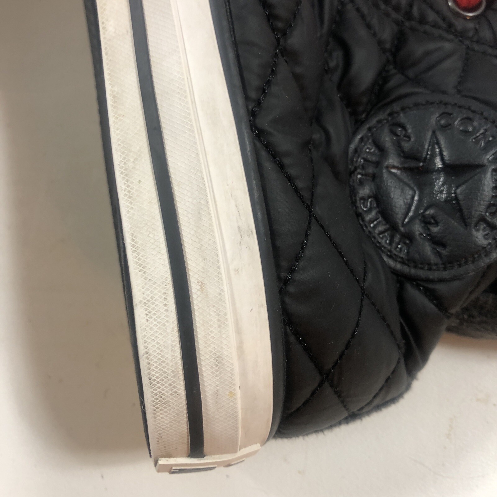 Converse All Star Chuck Taylor Black Quilted Lined Unisex Women’s 11 Men’s 9