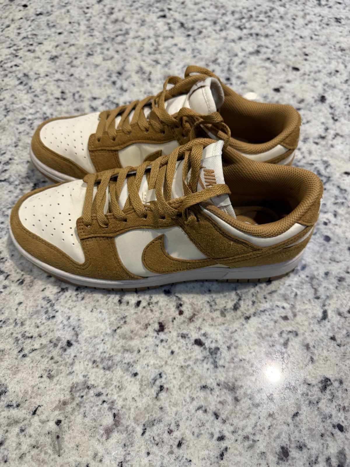Nike Dunk Next Nature Low Flax Brown/White Low Top Lace-Up Sneakers HJ7673-100