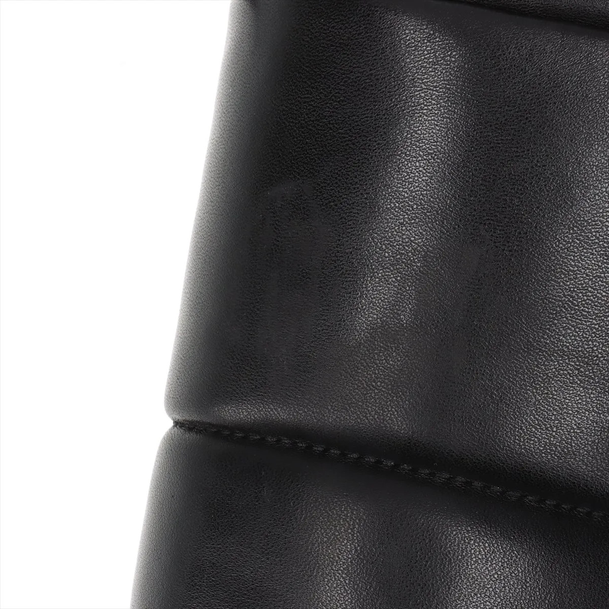 Prada Triangle logo Leather Long boots 36 Ladies’ Black Boa Comes with box