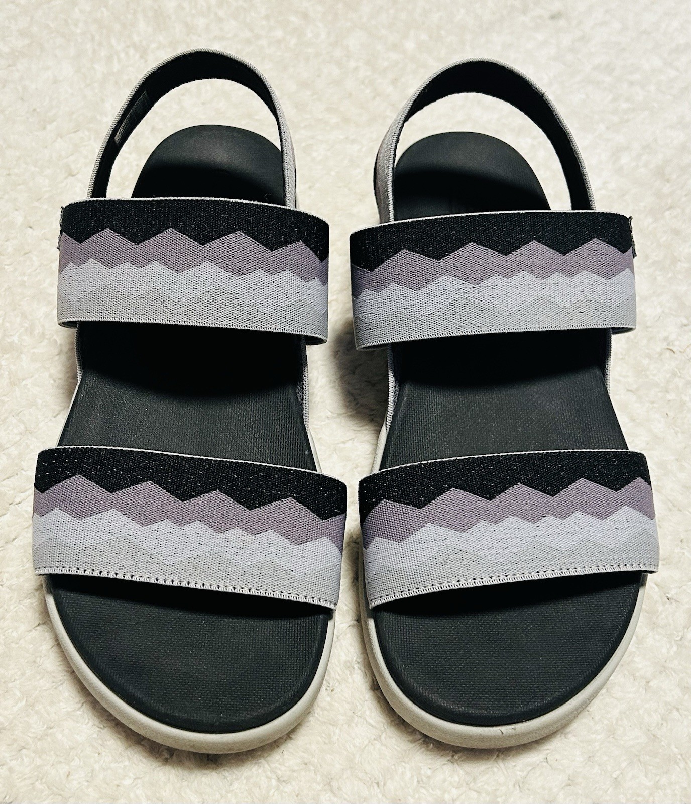KEEN Elle Backstrap Comfort Sandals Black/Gray eco-Friendly Sz 7