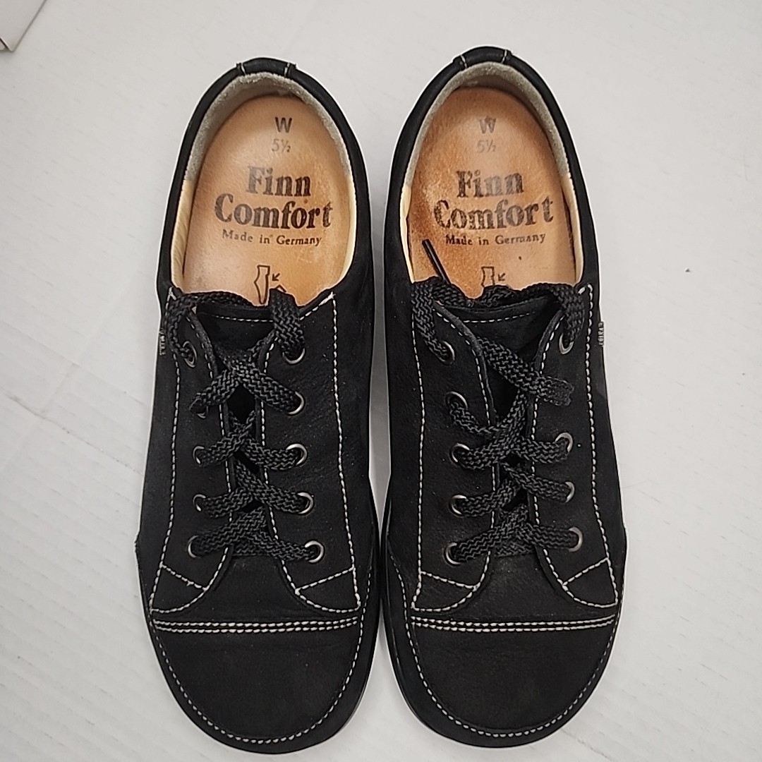 Finn Comfort Ikebukuro Black Soho Lace Up Shoes Women’s 5.5 Made In Germany