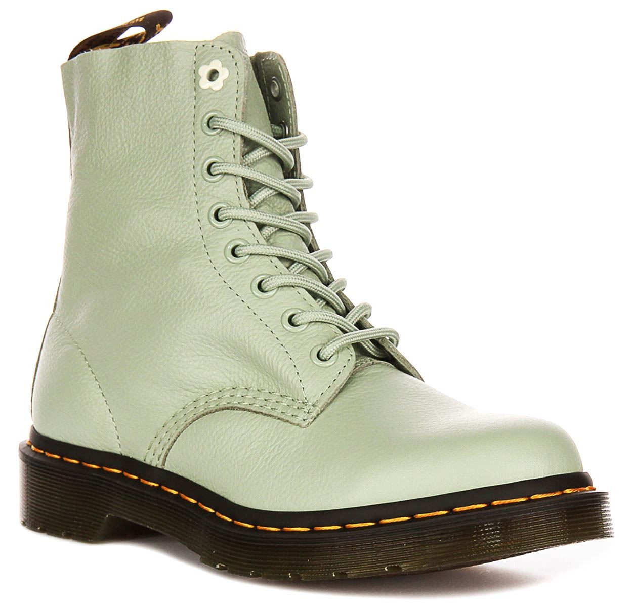 Dr Martens 1460 Pascal Virginia 8 Eye Lace Up Unisex Boot In Sage Green US 3 – 8