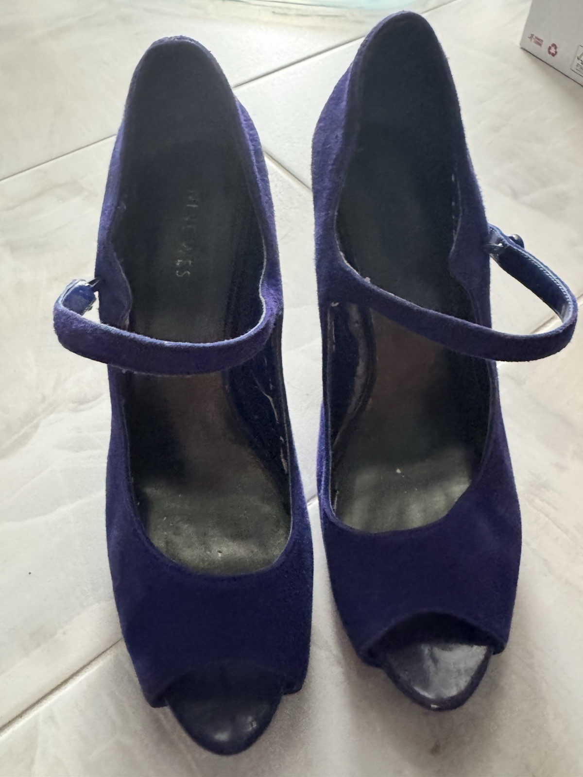 Nine West Women’s Heel Dark Blue Mary Jane Heels Size 7