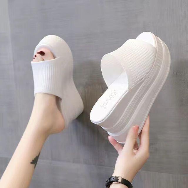 Womens Casual Peep Toe Sandals Wedge High Heels Summer Platform Slippers Shoes