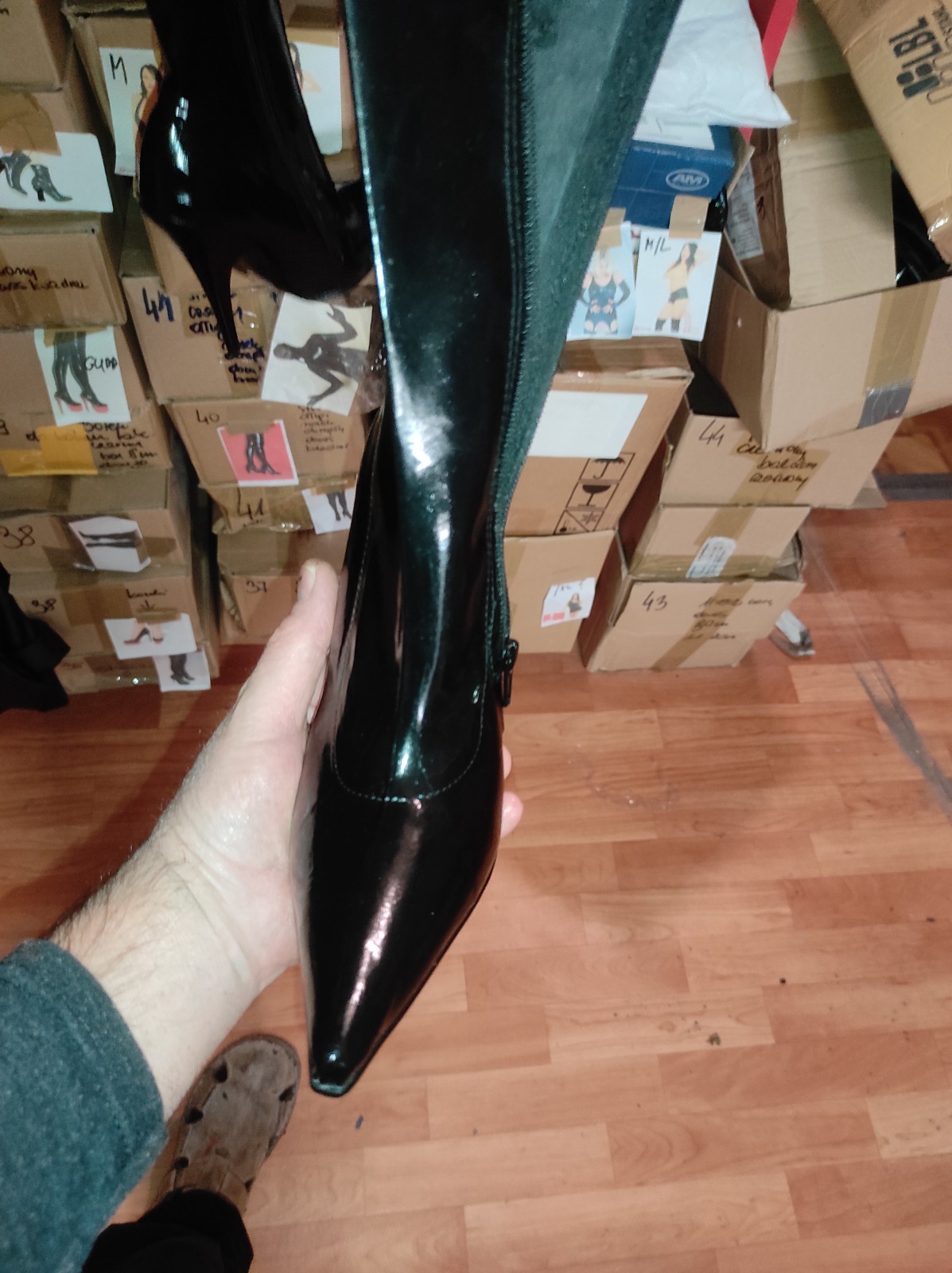 Rubber Latex Boots Over The Knee Many Colours Heel 13cm Chunky 35 36 37 38 39 40