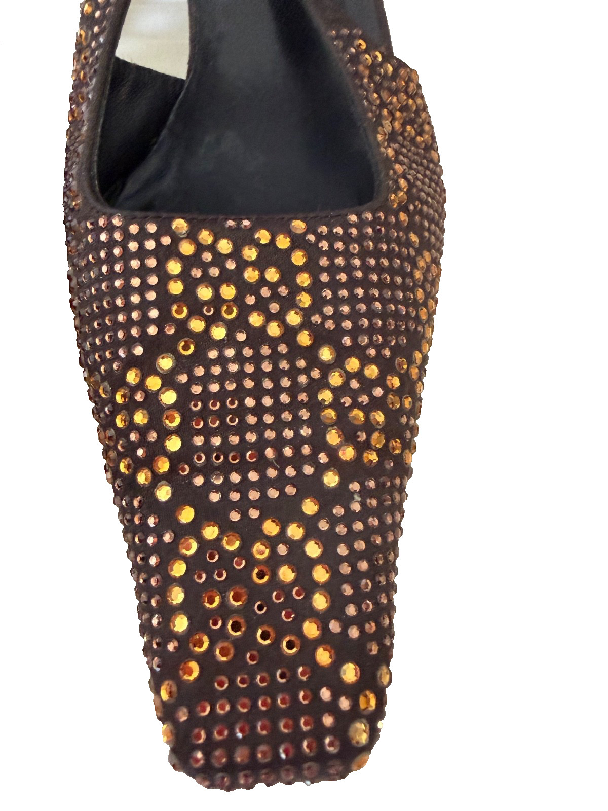 Rare 1998 Vintage Runway Gucci Tom Ford Swarovski Slings Crystal Shoes 39 US 9