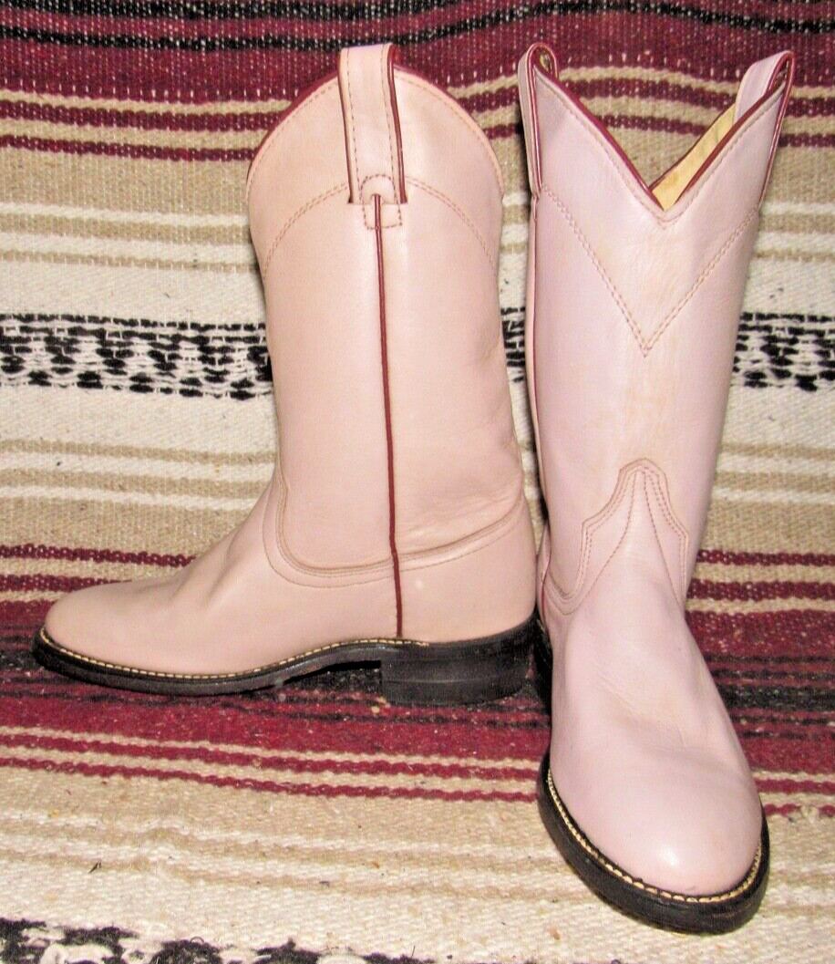 Womens Vintage Wrangler Pearl Leather Cowboy Boots 6.5 M NEW with Box