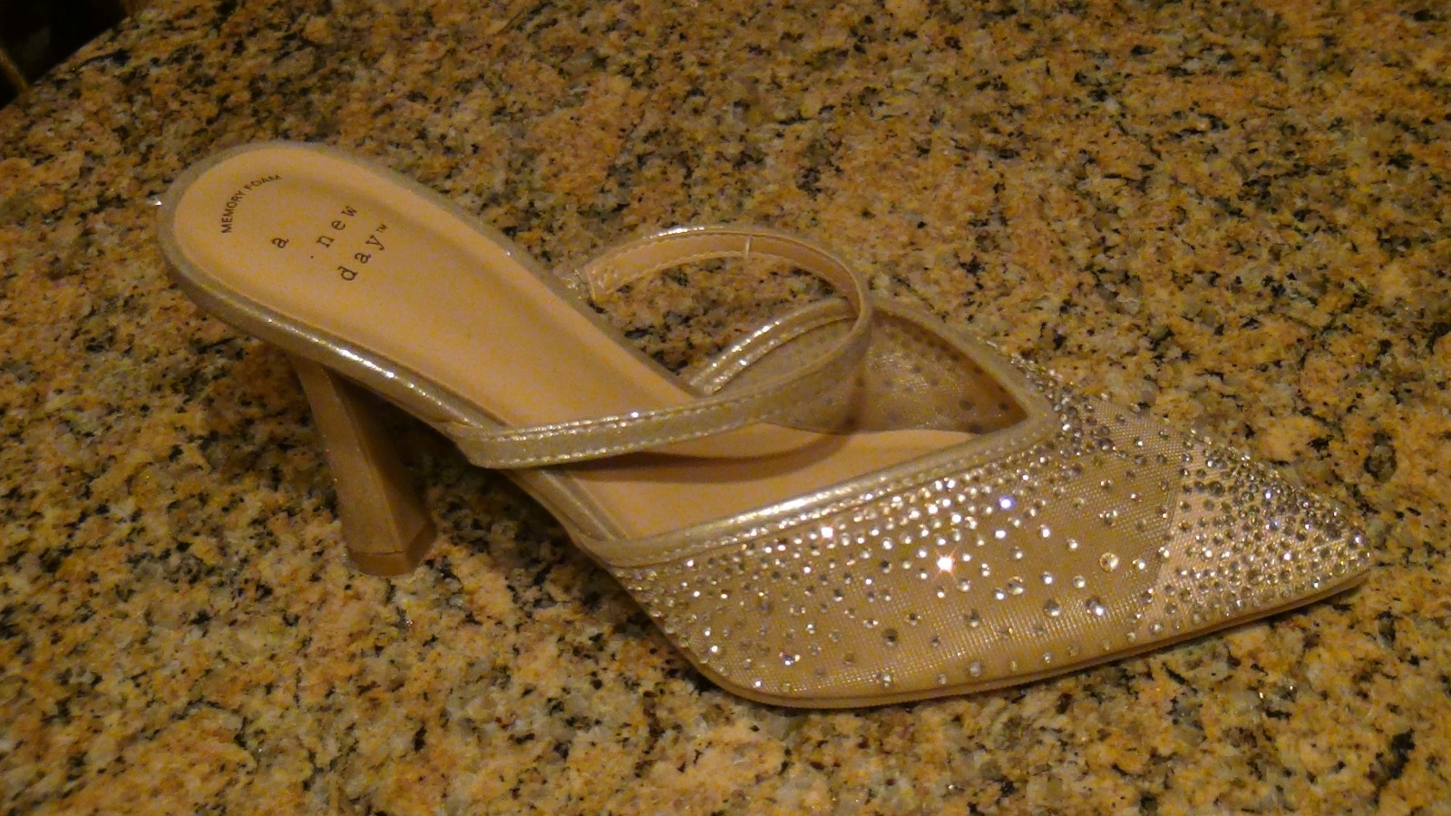 Women’s Sonia 3.25″ Stilito Heels Jeweled A New Day Size 7 Beige