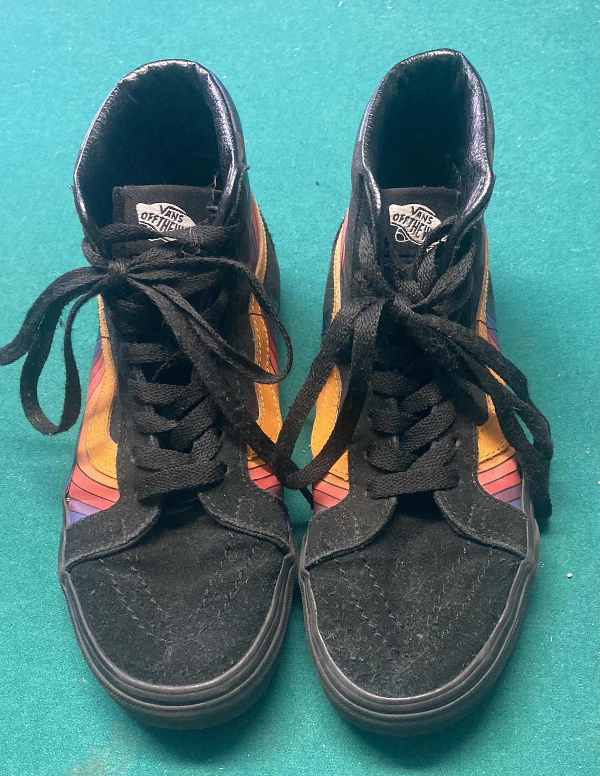 Vans Old Skool High Top Shoes Size Men 5 Women 6.5 Color Black Great Condition!