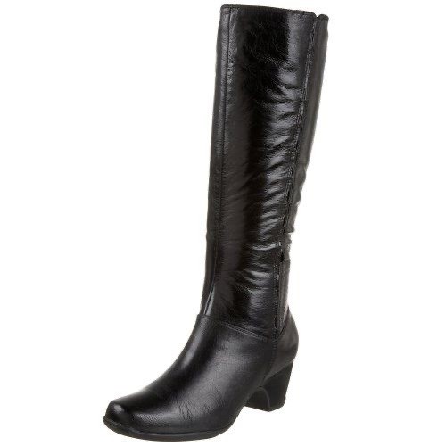 NEW Clarks O Cardy Black Leather Boots Size 11 Standard Fit S|N *26066445